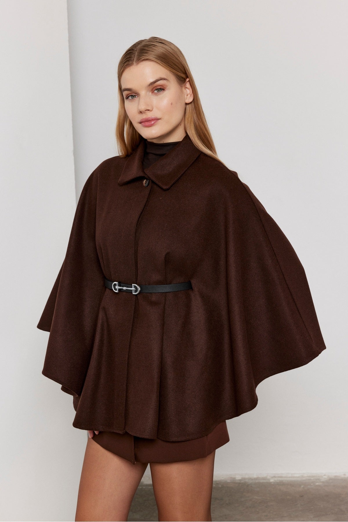 Kahverengi Oversize Panço / Tesettür Tunik